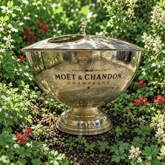 Охладитель для шампанского для 4 бутылок Moët & Chandon 45 см серебрение