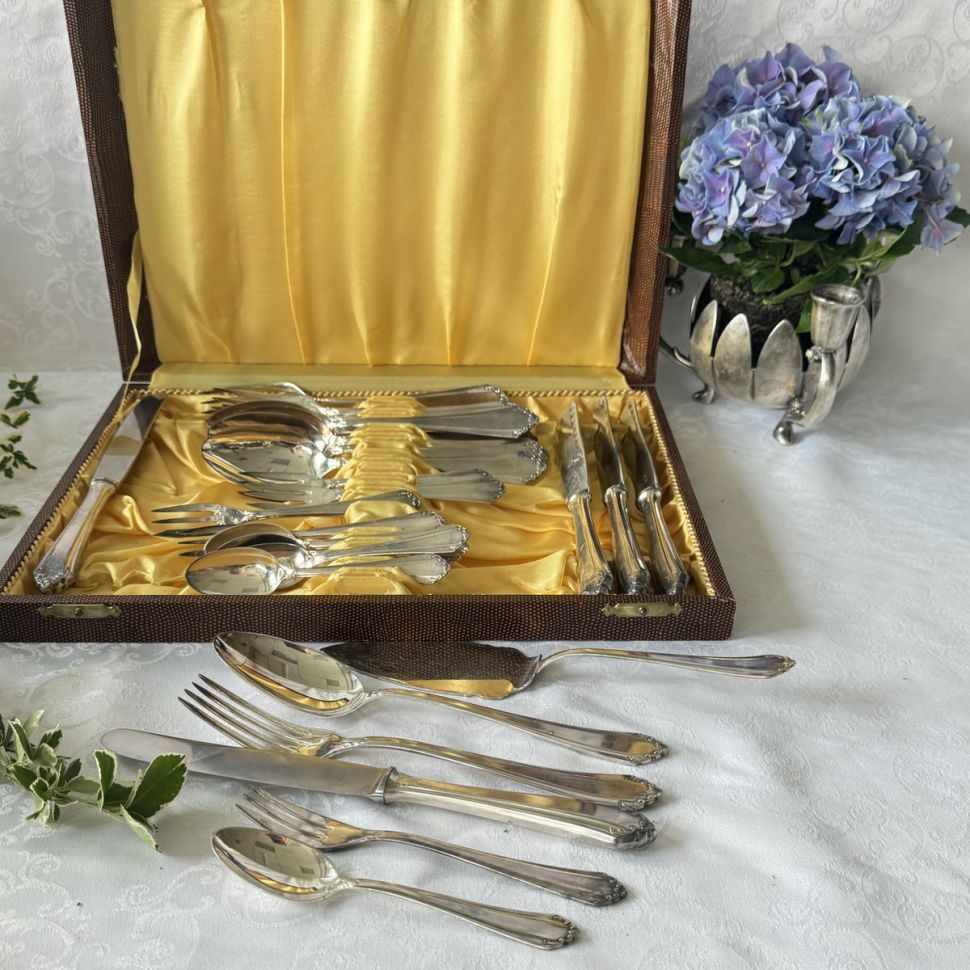 Набор столовых приборов Klingel 26 предметов серебрение Германия