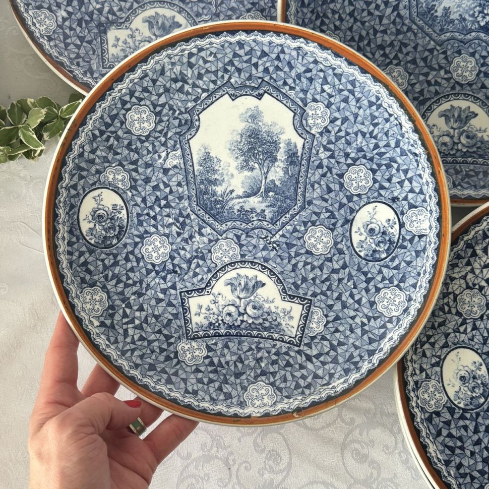 Тарелка ВиллеройБох Flamand Blue 27 см Германия 19-20 в.