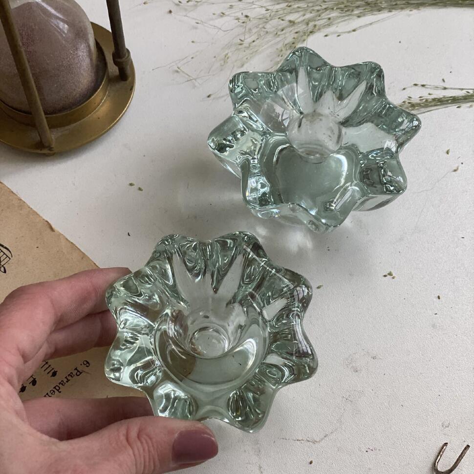 Подсвечник 8 см Звезда хрусталь