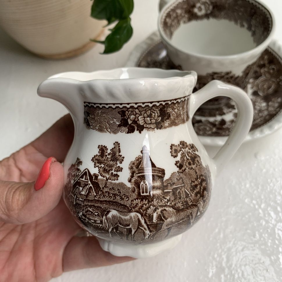 Молочник 200 мл Adams Wedgwood Group English Scenic Англия 