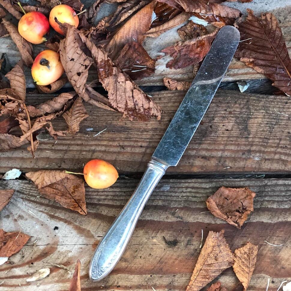 Нож столовый 24 см мельхиор