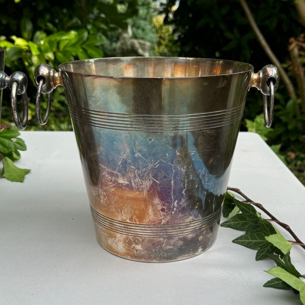 Ведро для охлаждения бутылки 20 см серебрение