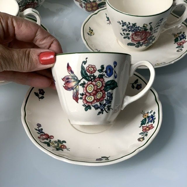 Чайная пара Alt Strassburg ВиллеройБох 200 мл фарфор Германия 1950-е гг