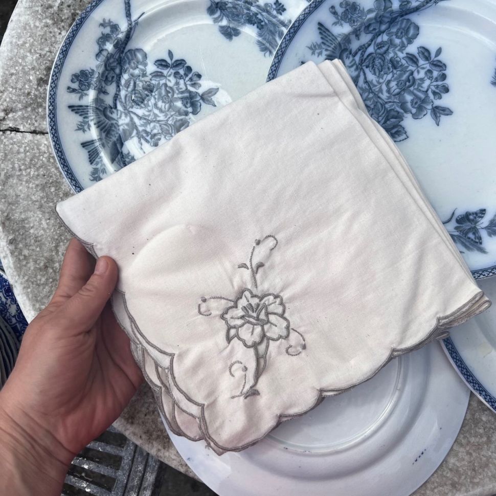 Салфетка Цветок 38х38 см хлопок