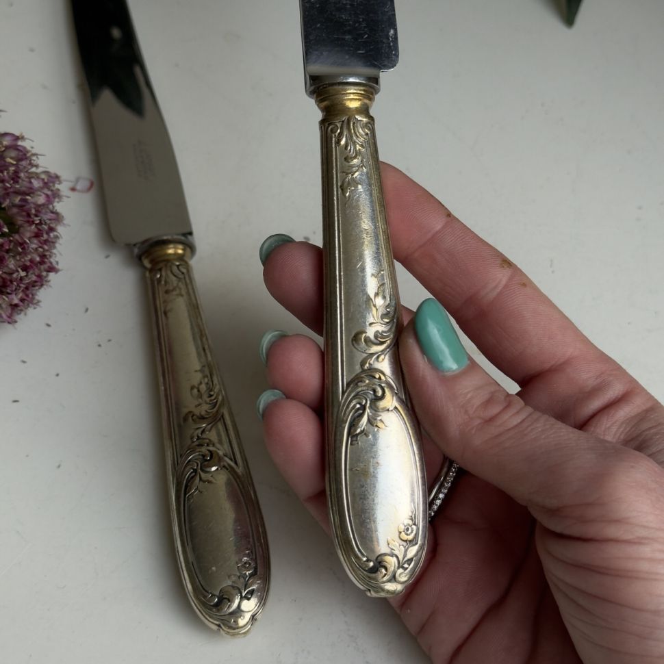 Нож столовый 25 см серебрение Арнуво Франция