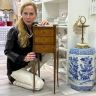 Тумбочка столик Паркетри 73 см Франция 1870 гг 