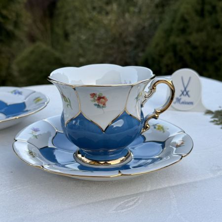 Чайная пара Meissen 225 мл 1951 гг Германия   