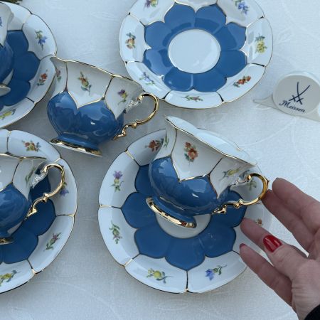 Чайная пара Meissen 225 мл 1951 гг Германия   