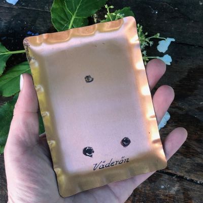 Рамка медная с подвесом 9х12 см.