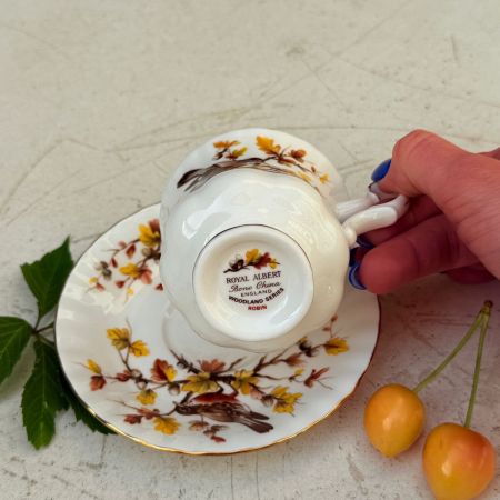 Кофейная пара Royal Albert Woodland Series 150 мл Англия  