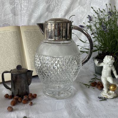 Кувшин с колбой для льда 3 л хрусталь серебрение