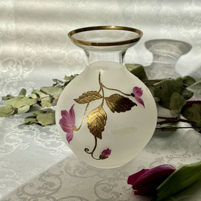 Ваза 15 см хрустальное стекло ручная роспись