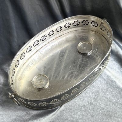 Блюдо для подогрева мармит 33 см серебрение Франция