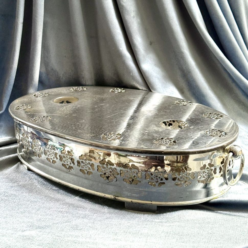 Блюдо для подогрева мармит 33 см серебрение Франция