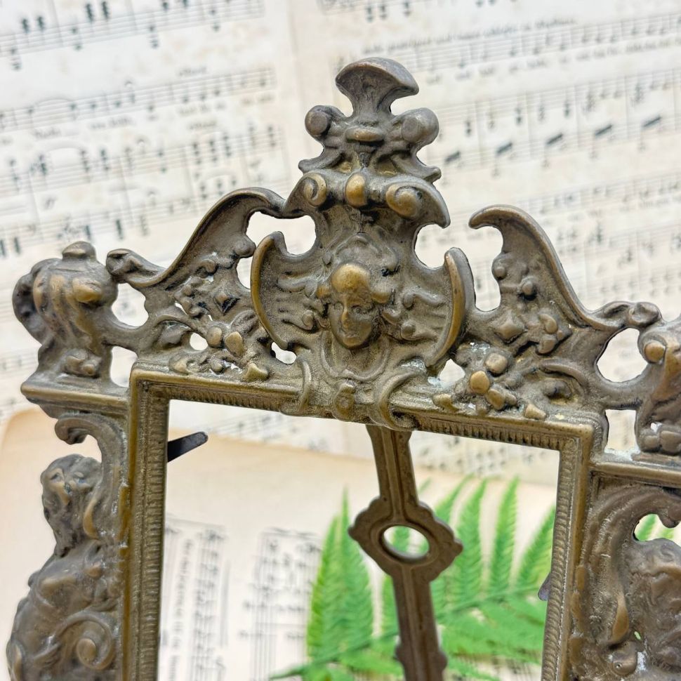 Рамка под фотографию зеркало Арнуво 29х18 см латунь