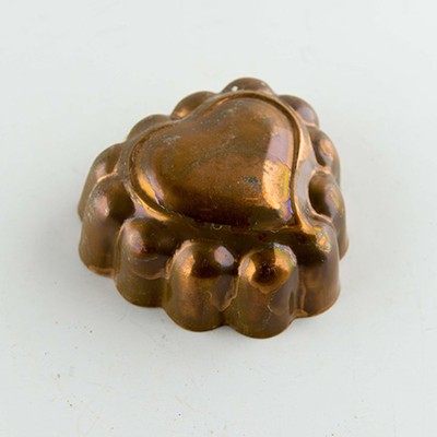 Форма для выпечки сердце медь матовая декоративная