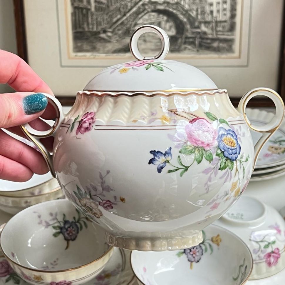 Сахарница Limoges Bernardaud​ 18 см Франция