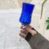 Бокал синий 180 мл накладной хрусталь Германия 