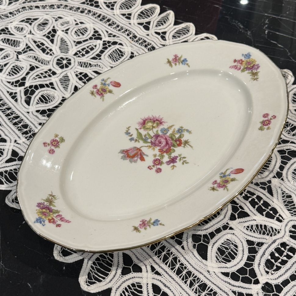 Блюдо овальное PL Limoges Букет 35 см Франция 