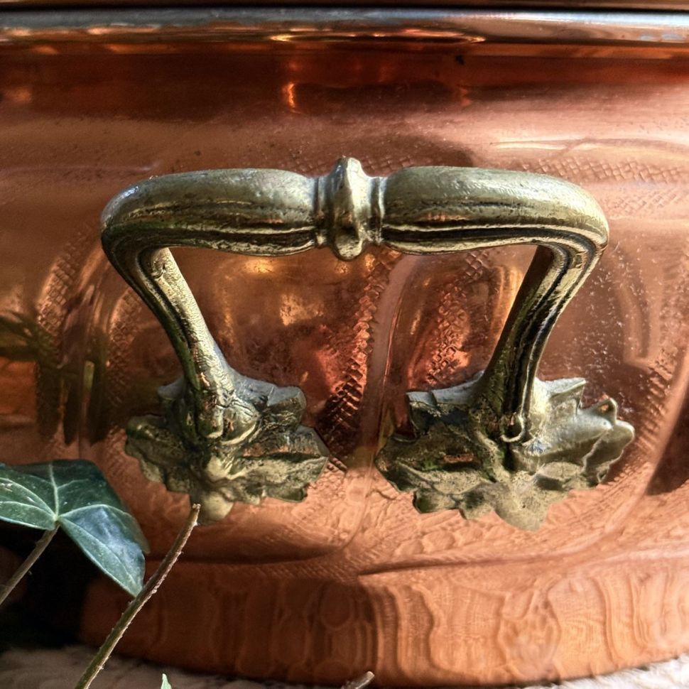 Супница террин 5 л Франция медь латунь