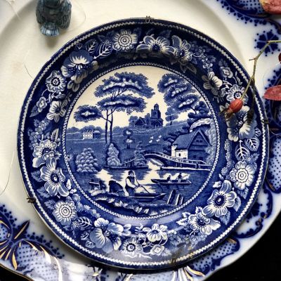 Тарелка глубокая Дикая Роза 23 см с подвесом