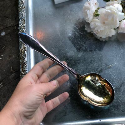 Ложка сервировочная салатная 23 см мельхиор