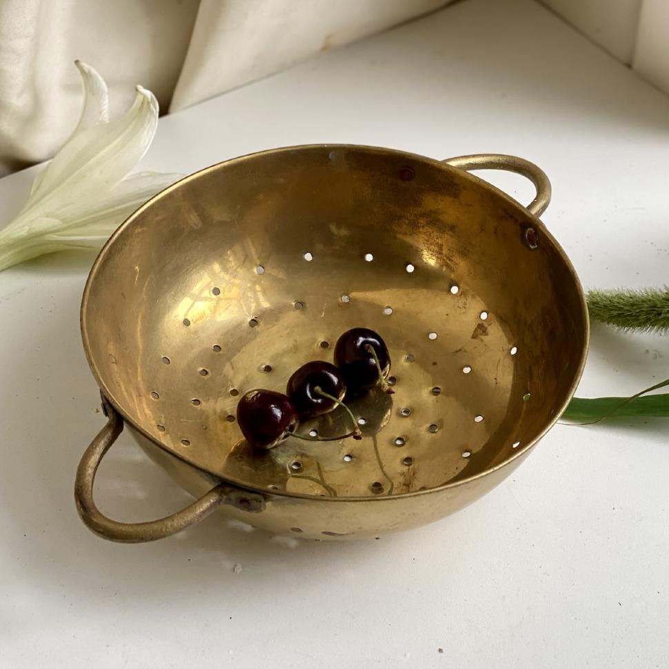 Дуршлаг 29 см латунь 