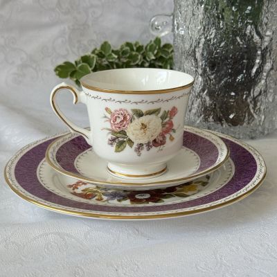 Чайная тройка Franklin Mint 1991 Юбилей Челси Damask rose 250 мл Англия