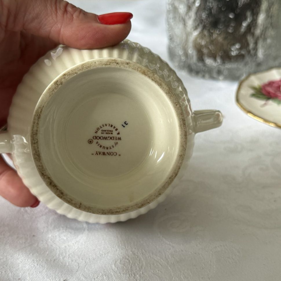 Сахарница Conway Wedgwood 12 см костяной фарфор Англия