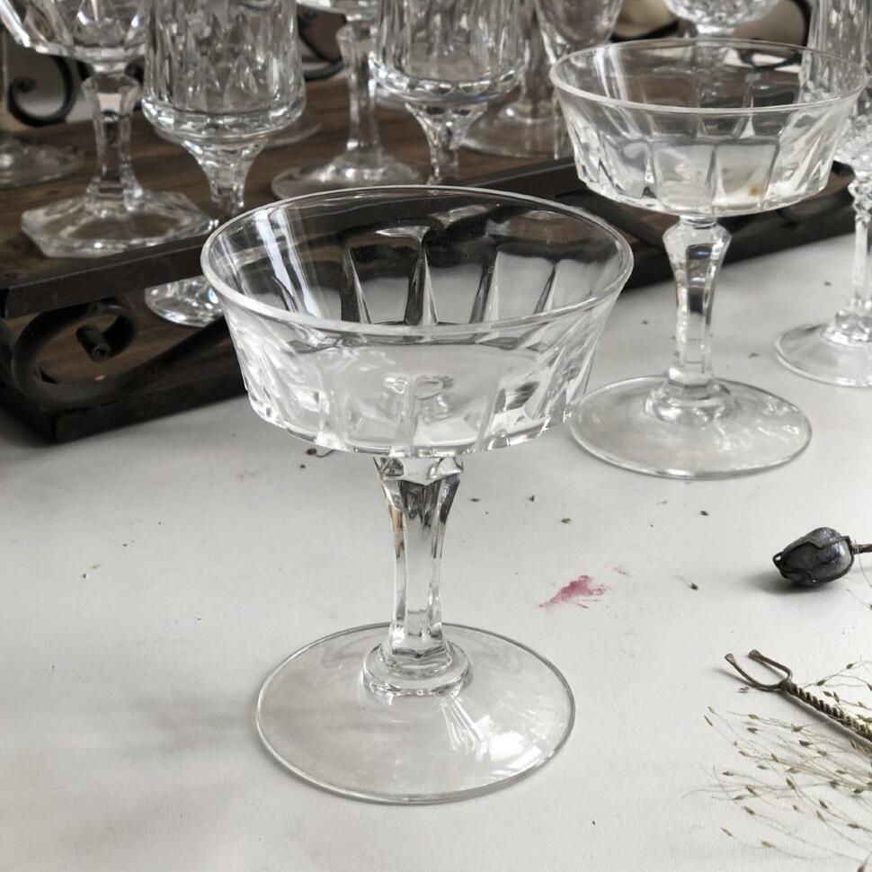 Рюмка 80 мл на ножке с гранями хрусталь