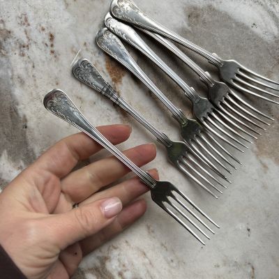 Вилка десертная Вензель 15 см мельхиор