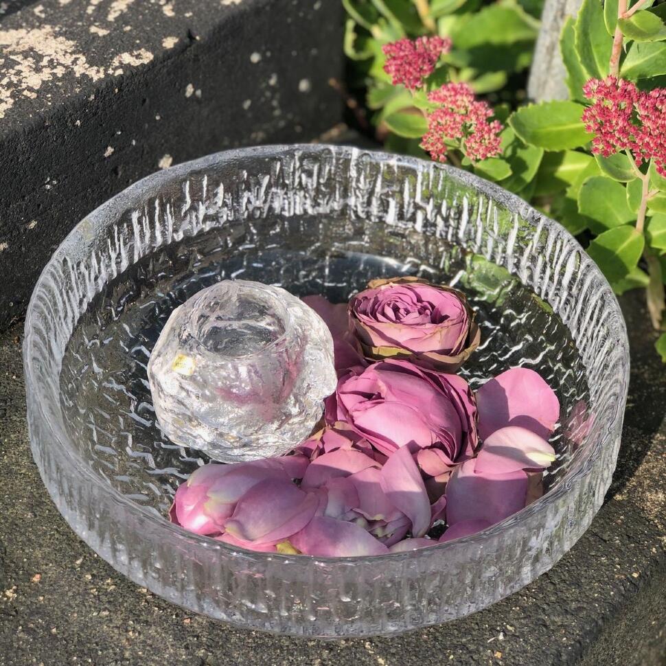 Блюдо большое тяжелое Pukeberg 28 см хрусталь Швеция