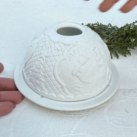 Подсвечник клош Rosenthal Merry Christmas 13 см бисквитный фарфор Германия          
