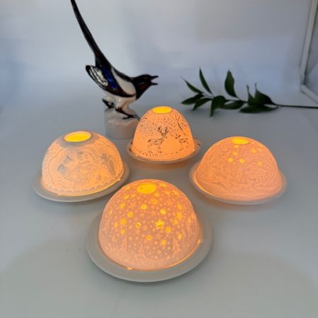 Подсвечник клош Rosenthal Merry Christmas 13 см бисквитный фарфор Германия          