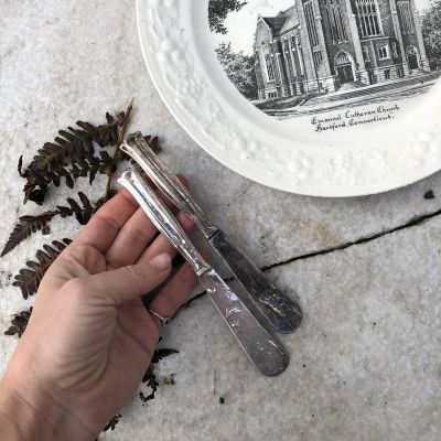 Нож для масла серебрение