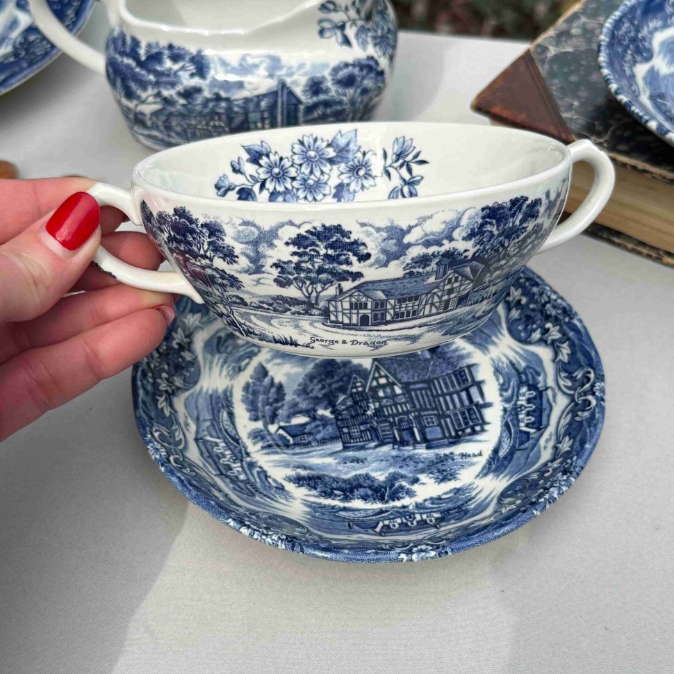 Бульонная пара Grindley English Country Inns 400 мл Англия