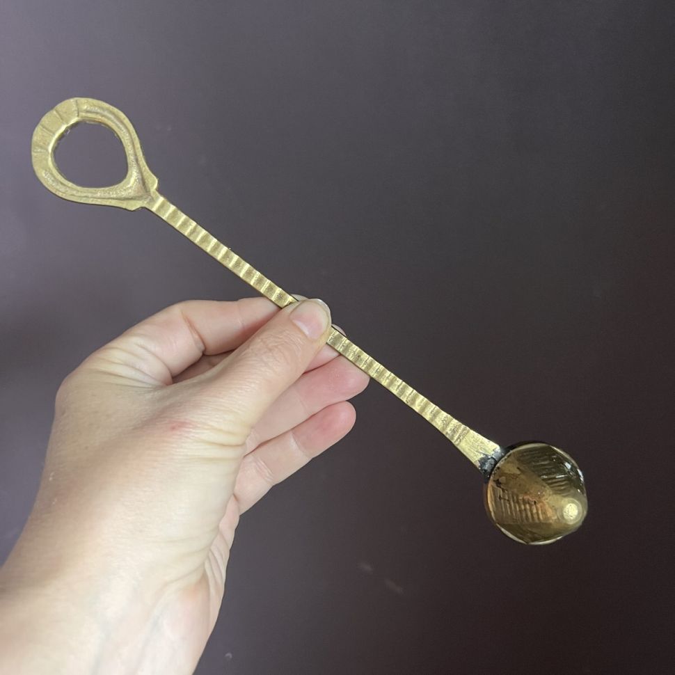 Тушитель гаситель для свечи 22 см латунь