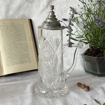 Кружка пивная 1 л хрусталь олово Германия