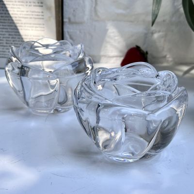 Подсвечник Лотос 9 cм хрусталь уценка