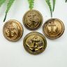 Пуговица мундирная военно-морская Якорь набор 4 шт латунь  