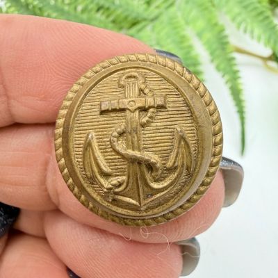 Пуговица мундирная военно-морская Якорь набор 4 шт латунь  