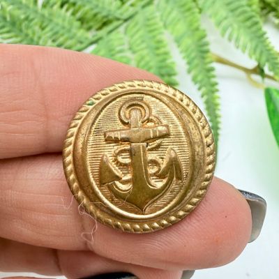 Пуговица мундирная военно-морская Якорь набор 4 шт латунь  