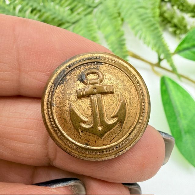 Пуговица мундирная военно-морская Якорь набор 4 шт латунь  