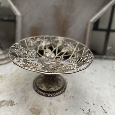 Фруктовница Виноград 20 см мельхиор 