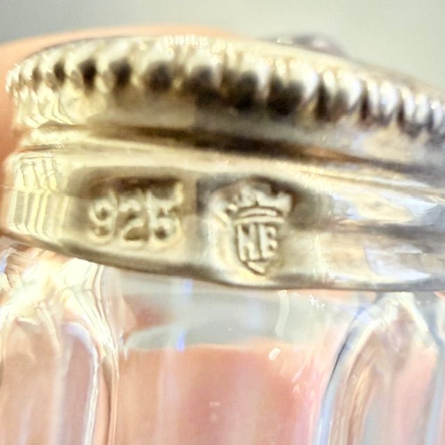 Солонка мини 4 см стекло серебро