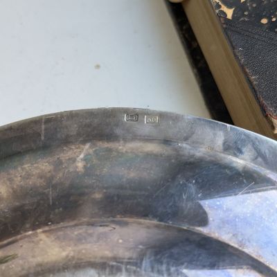 Блюдо овальное 50 см серебрение