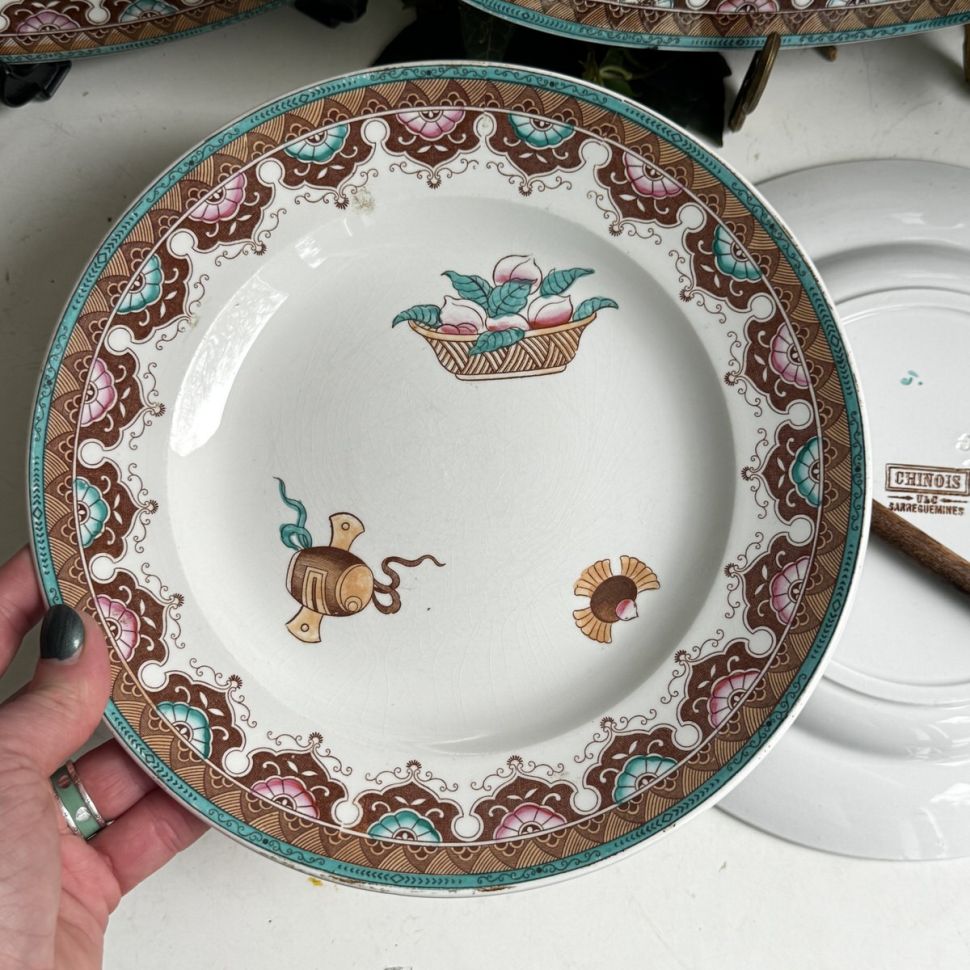 Тарелка Sarreguemines Chinois 23 см Франция