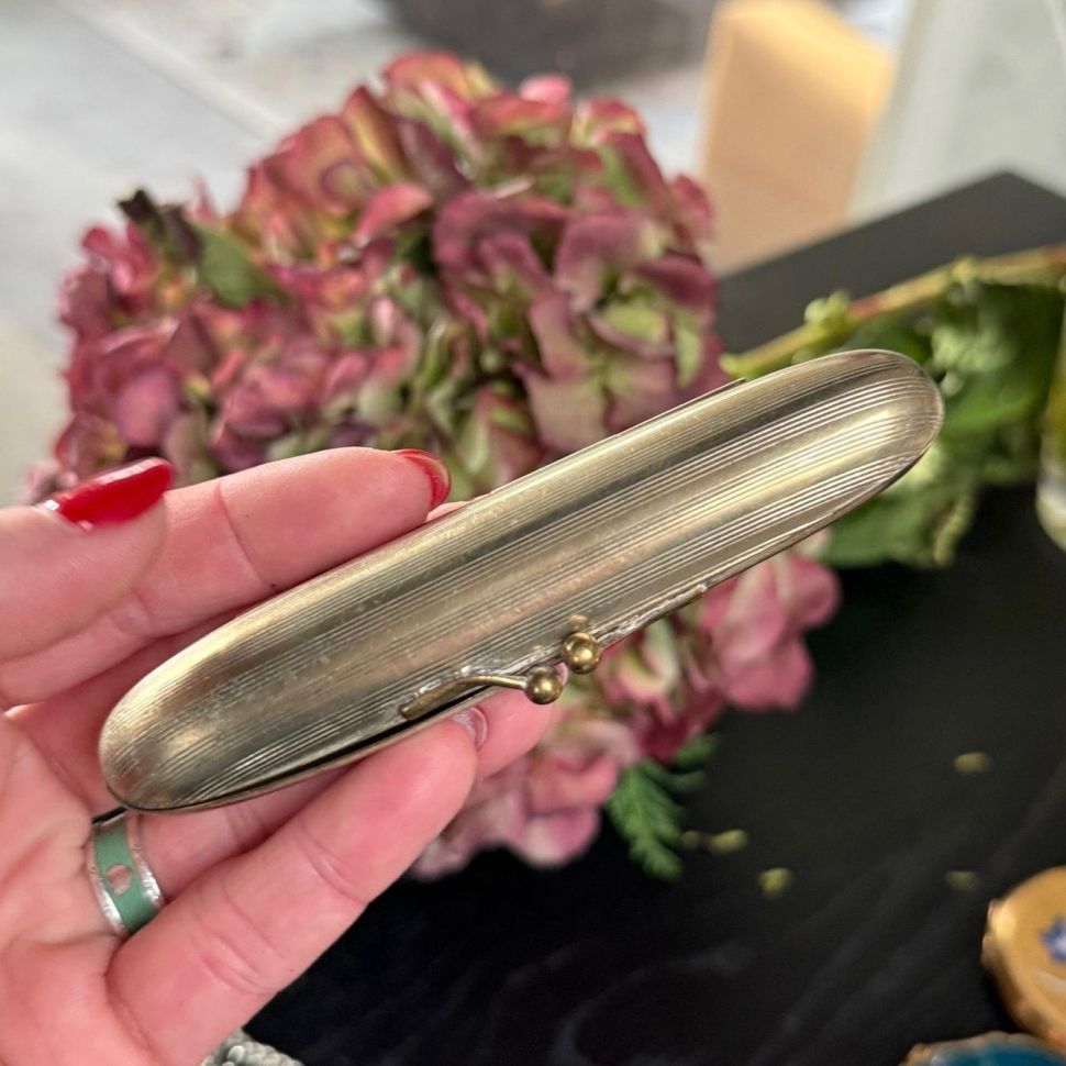 Чехол для хранения сигары 12 см мельхиор