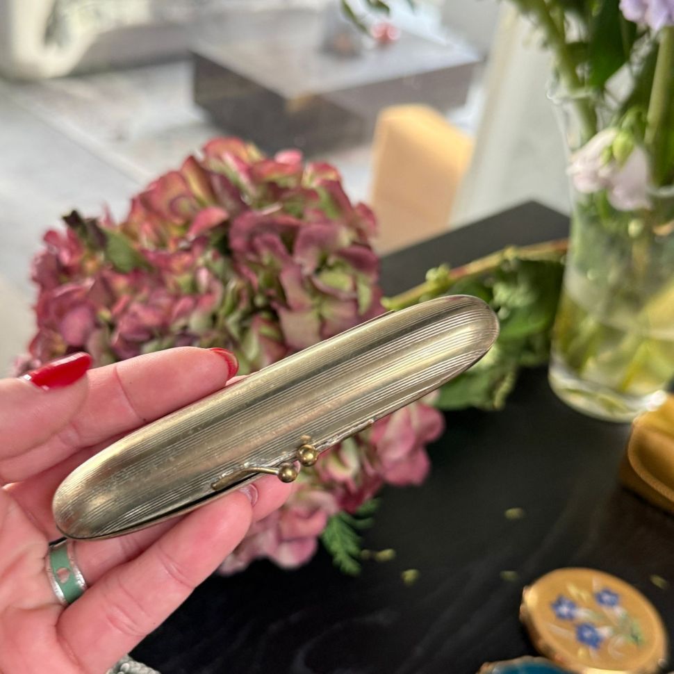 Чехол для хранения сигары 12 см мельхиор